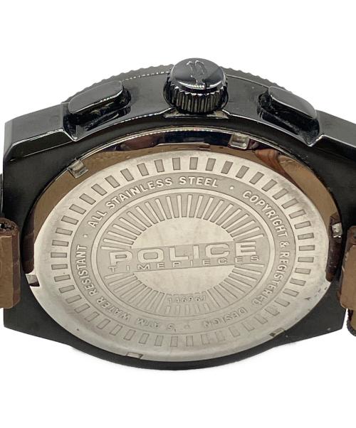 POLICE（ポリス）POLICE (ポリス) 腕時計 ブラウンの古着・服飾アイテム