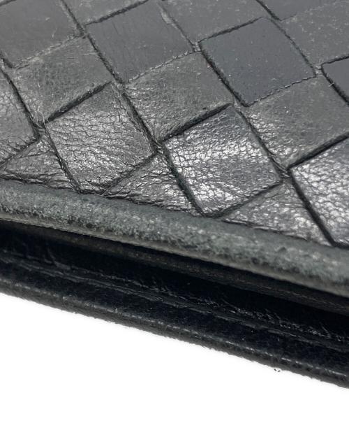 BOTTEGA VENETA（ボッテガベネタ）BOTTEGA VENETA (ボッテガベネタ) 2つ折り財布 ブラックの古着・服飾アイテム