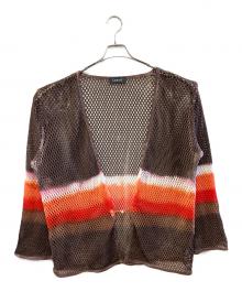 Lamrof（ラムロフ）の古着「厚手カーディガン」｜ブラウン×オレンジ