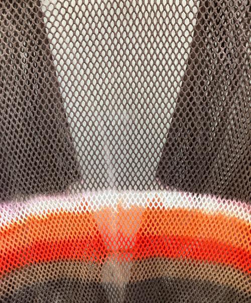 Lamrof（ラムロフ）LAMROF (ラムロフ) 厚手カーディガン ブラウン×オレンジ サイズ:Fの古着・服飾アイテム