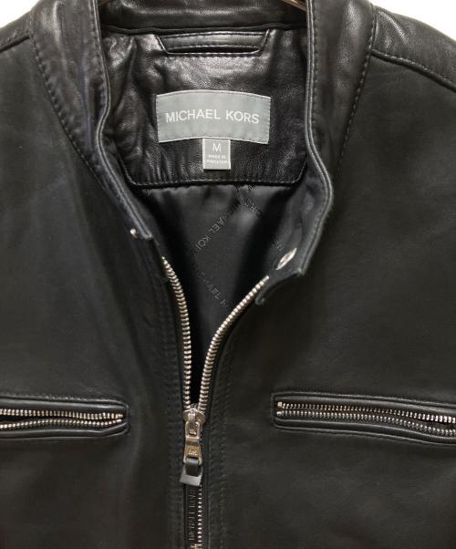 MICHAEL KORS（マイケル・コース）MICHAEL KORS (マイケル・コース) シングルライダースジャケット ブラック サイズ:Mの古着・服飾アイテム