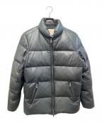 AVIREXアヴィレックス）の古着「ラムレザーダウンジャケット」｜グリーン