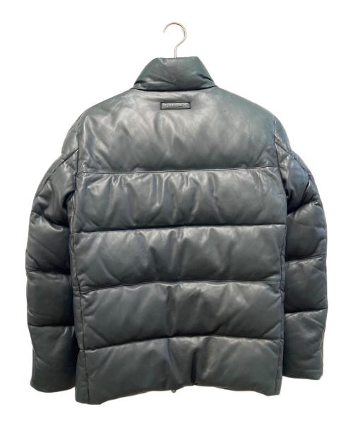 AVIREX（アヴィレックス）AVIREX (アヴィレックス) ラムレザーダウンジャケット グリーン サイズ:Mの古着・服飾アイテム