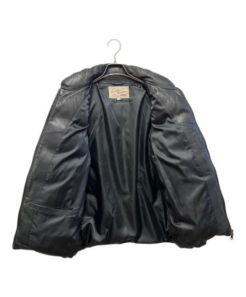 AVIREX（アヴィレックス）AVIREX (アヴィレックス) ラムレザーダウンジャケット グリーン サイズ:Mの古着・服飾アイテム