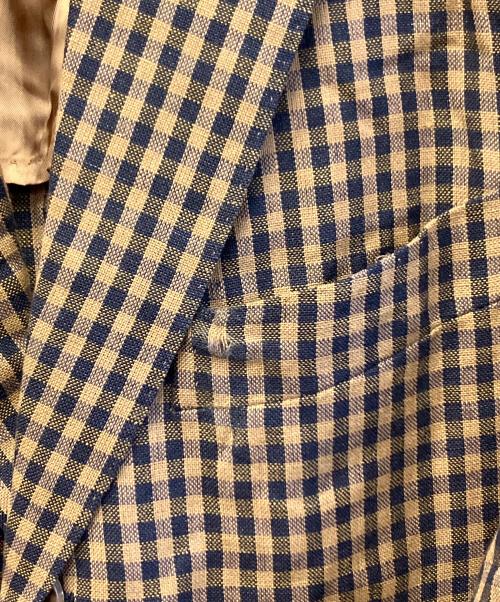 CARUSO（カルーゾ）CARUSO (カルーゾ) テーラードジャケット ブラウン×ネイビー サイズ:50/8Rの古着・服飾アイテム