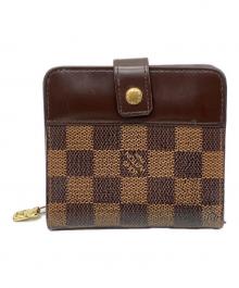 LOUIS VUITTON（ルイ ヴィトン）の古着「ダミエ　コンパクトジップ」｜ブラウン