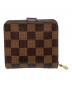 LOUIS VUITTON (ルイ ヴィトン) ダミエ　コンパクトジップ ブラウン：12000円