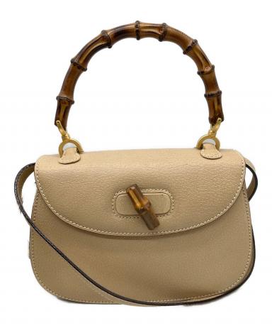 中古・古着通販】GUCCI (グッチ) バンブーターンロックハンドバッグ