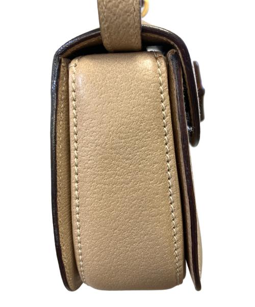 GUCCI（グッチ）GUCCI (グッチ) バンブーターンロックハンドバッグ ベージュの古着・服飾アイテム