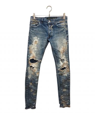 中古・古着通販】FAGASSENT (ファガッセン) ダメージデニムパンツ