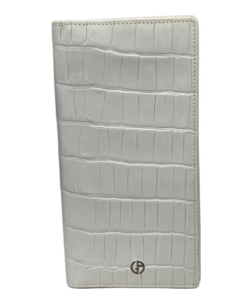 GIORGIO ARMANI（ジョルジョアルマーニ）GIORGIO ARMANI (ジョルジョアルマーニ) 長財布 ホワイトの古着・服飾アイテム