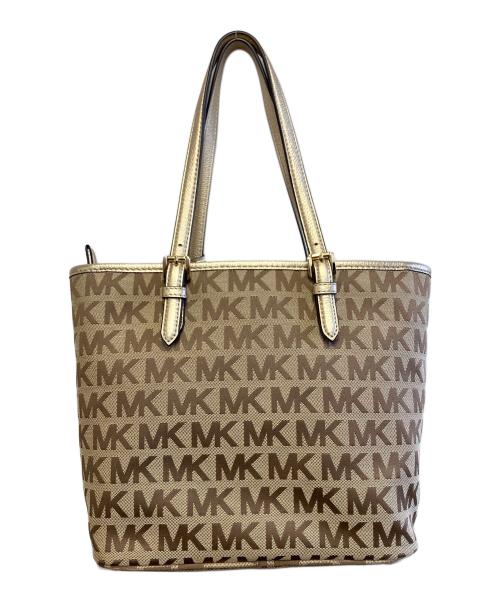 MICHAEL KORS（マイケル・コース）MICHAEL KORS (マイケル・コース) トートバッグ ベージュ×ブラウンの古着・服飾アイテム