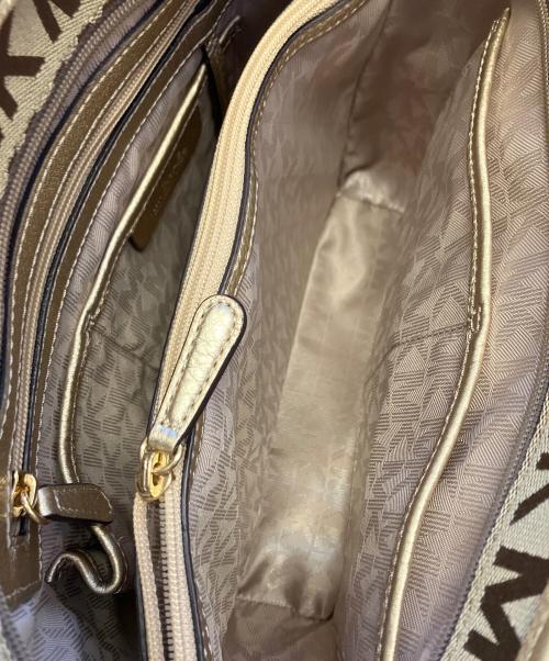 MICHAEL KORS（マイケル・コース）MICHAEL KORS (マイケル・コース) トートバッグ ベージュ×ブラウンの古着・服飾アイテム