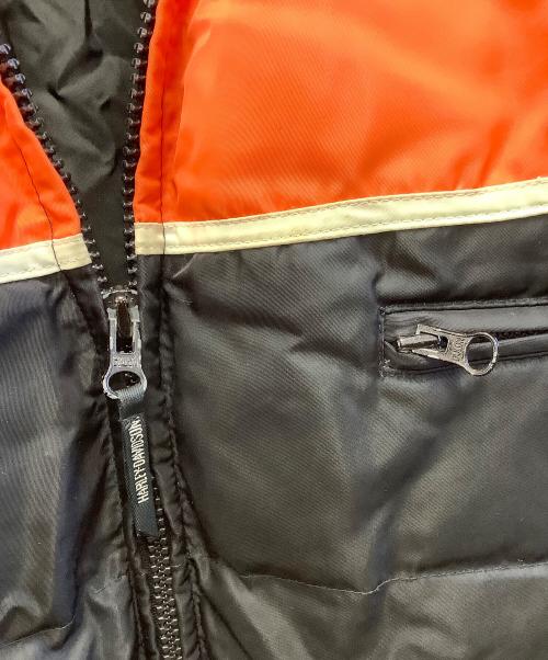 HARLEY-DAVIDSON（ハーレーダビッドソン）HARLEY-DAVIDSON (ハーレーダビッドソン) ダウンジャケット オレンジ×ブラック サイズ:Lの古着・服飾アイテム