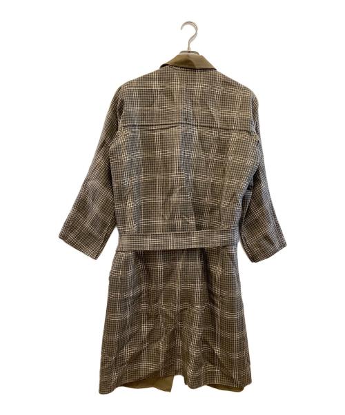 MACKINTOSH PHILOSOPHY（マッキントッシュ フィロソフィー）MACKINTOSH PHILOSOPHY (マッキントッシュ フィロソフィー) リバーシブルコート ブラウン×ベージュ サイズ:36の古着・服飾アイテム