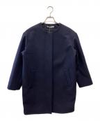 theory luxeセオリーリュクス）の古着「ノーカラーコート」｜ネイビー