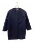 theory luxe（セオリーリュクス）の古着「ノーカラーコート」｜ネイビー