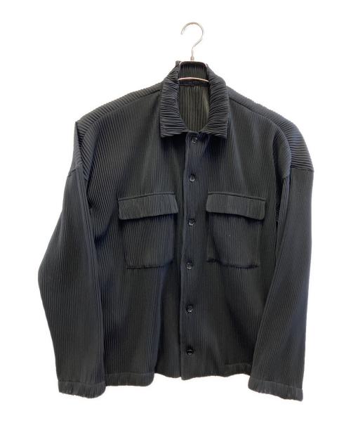 Toironier（トワロニエ）Toironier (トワロニエ) プリーツドレープシャツジャケット ブラック サイズ:Fの古着・服飾アイテム