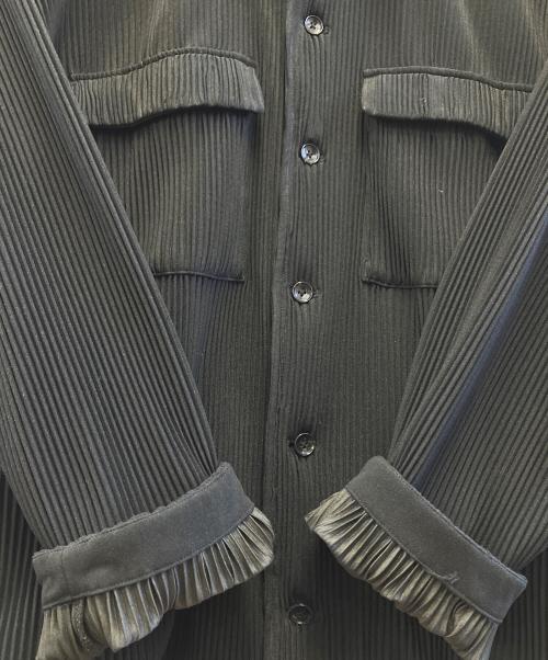Toironier（トワロニエ）Toironier (トワロニエ) プリーツドレープシャツジャケット ブラック サイズ:Fの古着・服飾アイテム