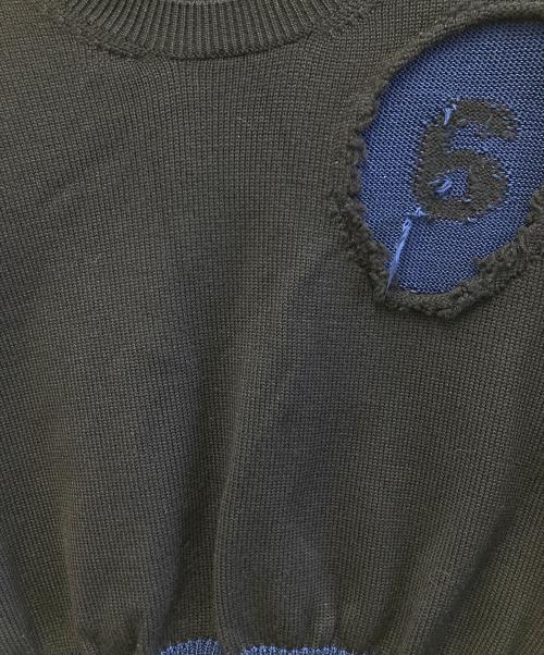 MM6 Maison Margiela（エムエムシックスメゾンマルジェラ）MM6 Maison Margiela (エムエムシックスメゾンマルジェラ) 厚手ニット ブラック サイズ:Mの古着・服飾アイテム