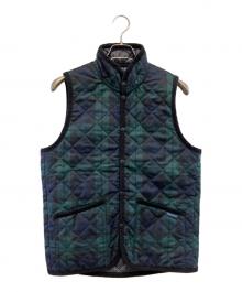 LAVENHAM（ラベンハム）の古着「キルティングベスト」｜ネイビー×グリーン
