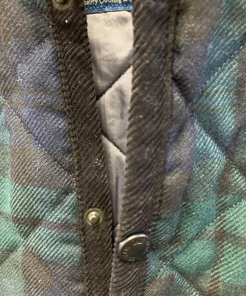 LAVENHAM（ラベンハム）LAVENHAM (ラベンハム) キルティングベスト ネイビー×グリーン サイズ:38の古着・服飾アイテム