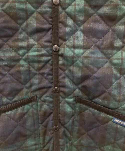 LAVENHAM（ラベンハム）LAVENHAM (ラベンハム) キルティングベスト ネイビー×グリーン サイズ:38の古着・服飾アイテム