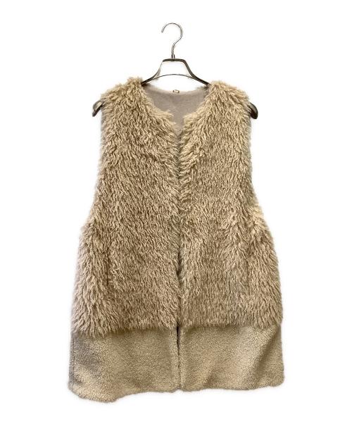 house of lotus（ハウスオブロータス）HOUSE OF LOTUS (ハウスオブロータス) ボアベストコート アイボリー サイズ:Mの古着・服飾アイテム