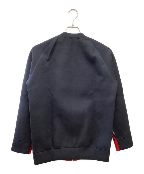 gim（ジム）gim (ジム) COMME des GARCONS HOMME (コムデギャルソン オム) ニットパーカー レッド×ネイビー サイズ:Sの古着・服飾アイテム