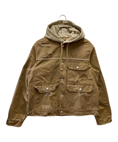 DIESEL（ディーゼル）DIESEL (ディーゼル) 切替ジャケット ベージュ サイズ:Lの古着・服飾アイテム