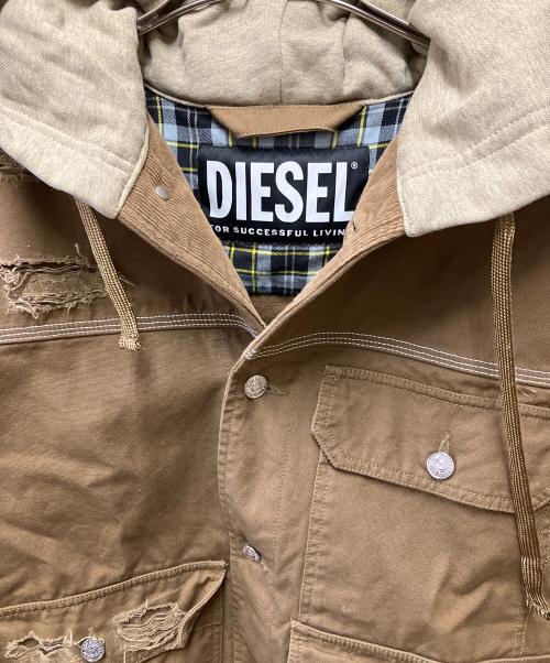 DIESEL（ディーゼル）DIESEL (ディーゼル) 切替ジャケット ベージュ サイズ:Lの古着・服飾アイテム