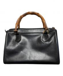 GUCCI（グッチ）の古着「ミニボストンバッグ」｜ブラック×ブラウン