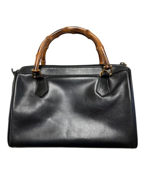 GUCCI（グッチ）GUCCI (グッチ) ミニボストンバッグ ブラック×ブラウンの古着・服飾アイテム