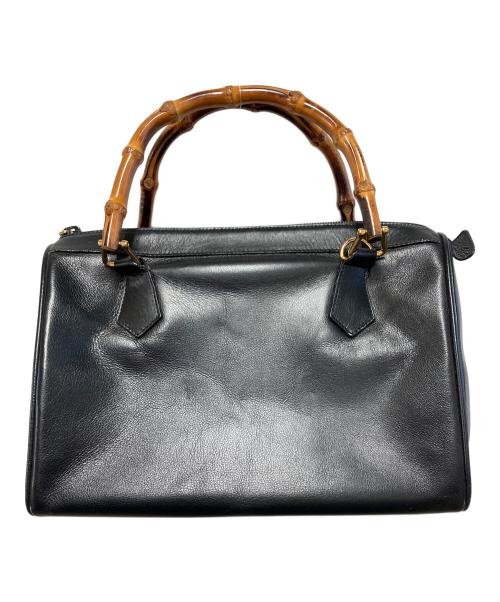 GUCCI（グッチ）GUCCI (グッチ) ミニボストンバッグ ブラック×ブラウンの古着・服飾アイテム