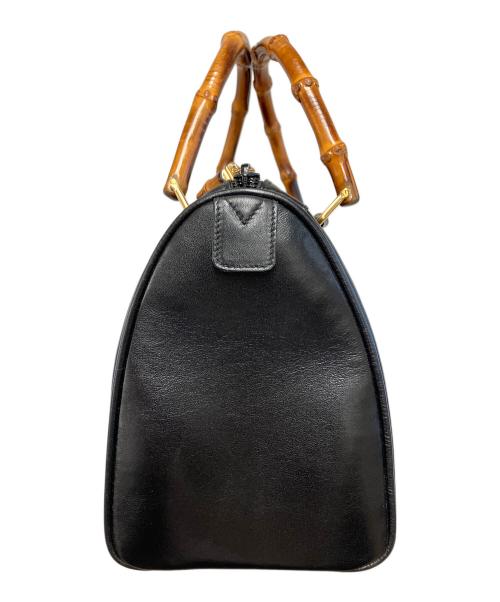 GUCCI（グッチ）GUCCI (グッチ) ミニボストンバッグ ブラック×ブラウンの古着・服飾アイテム