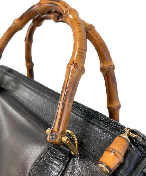 GUCCI（グッチ）GUCCI (グッチ) ミニボストンバッグ ブラック×ブラウンの古着・服飾アイテム