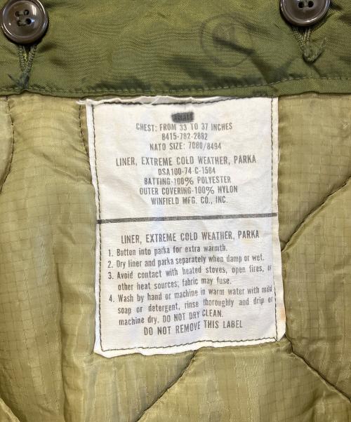 WINFIELD MFG（ウィンフィールド）WINFIELD MFG (ウィンフィールド) M65 フィッシュテールパーカー グリーン サイズ:Sの古着・服飾アイテム