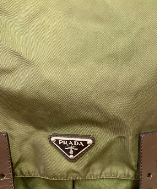 PRADA（プラダ）PRADA (プラダ) ナイロンショルダーバッグ オリーブの古着・服飾アイテム