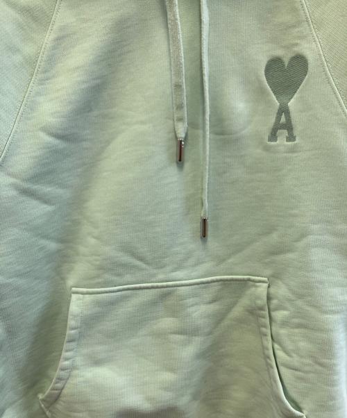 AMI PARIS（アミ パリス）AMI PARIS (アミ パリス) 刺繍パーカー グリーン サイズ:Sの古着・服飾アイテム