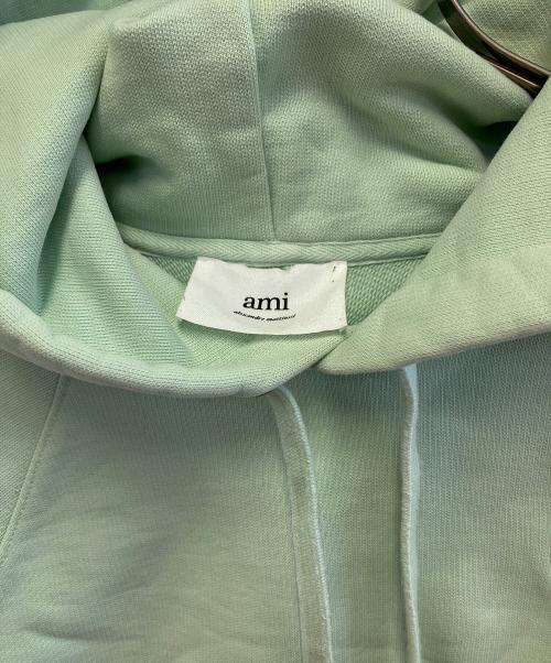 AMI PARIS（アミ パリス）AMI PARIS (アミ パリス) 刺繍パーカー グリーン サイズ:Sの古着・服飾アイテム