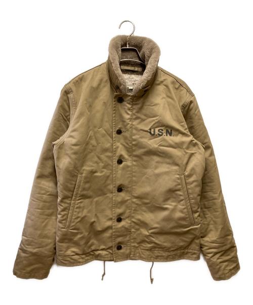 AVIREX（アヴィレックス）AVIREX (アヴィレックス) N-1 PLANE デッキジャケット ベージュ サイズ:XLの古着・服飾アイテム