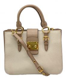 MIU MIU（ミュウミュウ）の古着「ハンドバッグ」｜ピンクベージュ