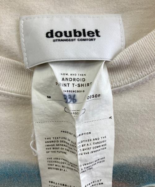 doublet（ダブレット）doublet (ダブレット) 半袖Tシャツ アイボリー サイズ:Lの古着・服飾アイテム