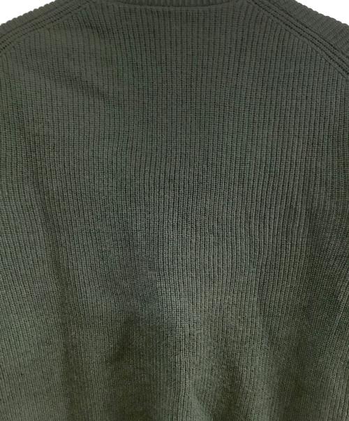 maison kitsune（メゾンキツネ）MAISON KITSUNE (メゾンキツネ) ニットカーディガン グリーン サイズ:Mの古着・服飾アイテム