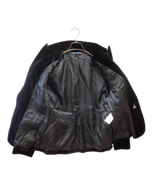 RALPH LAUREN（ラルフローレン）RALPH LAUREN (ラルフローレン) ベロアテーラードジャケット ブラック サイズ:記載なしの古着・服飾アイテム