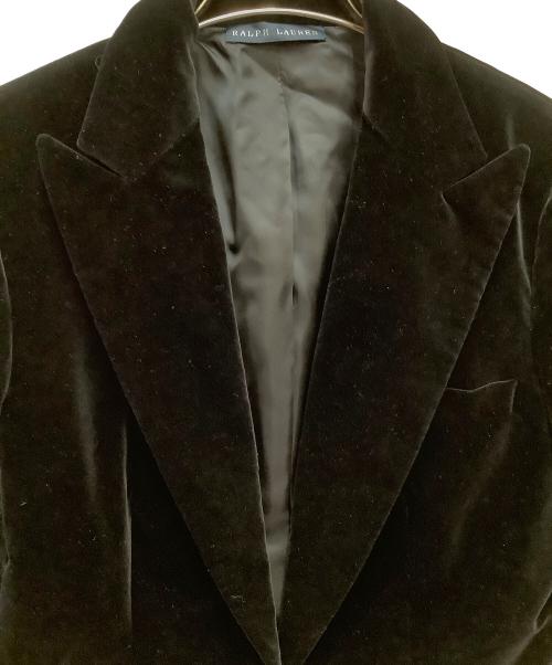 RALPH LAUREN（ラルフローレン）RALPH LAUREN (ラルフローレン) ベロアテーラードジャケット ブラック サイズ:記載なしの古着・服飾アイテム
