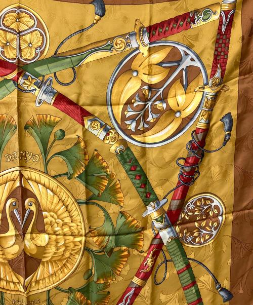 HERMES（エルメス）HERMES (エルメス) スルクスカーフ ブラウンの古着・服飾アイテム