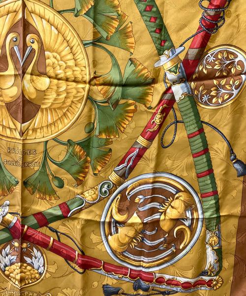 HERMES（エルメス）HERMES (エルメス) スルクスカーフ ブラウンの古着・服飾アイテム