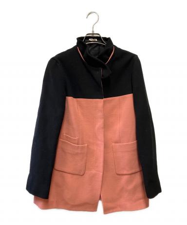中古・古着通販】MIU MIU (ミュウミュウ) スタンドカラーコート ピンク