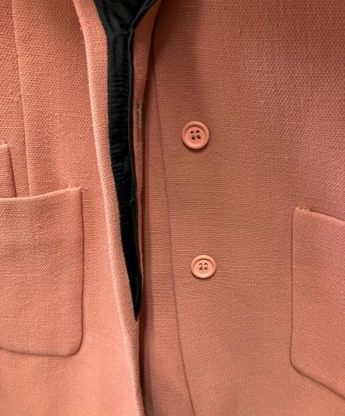 MIU MIU（ミュウミュウ）MIU MIU (ミュウミュウ) スタンドカラーコート ピンク×ブラック サイズ:42の古着・服飾アイテム